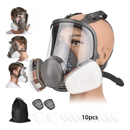 Máscara Pintura Automotiva Completa Kit 10 Filtros 5n11 98% U1