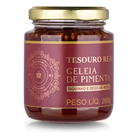 Geleia De Pimenta Biquinho E Dedo De Moça Tesouro Real-260g