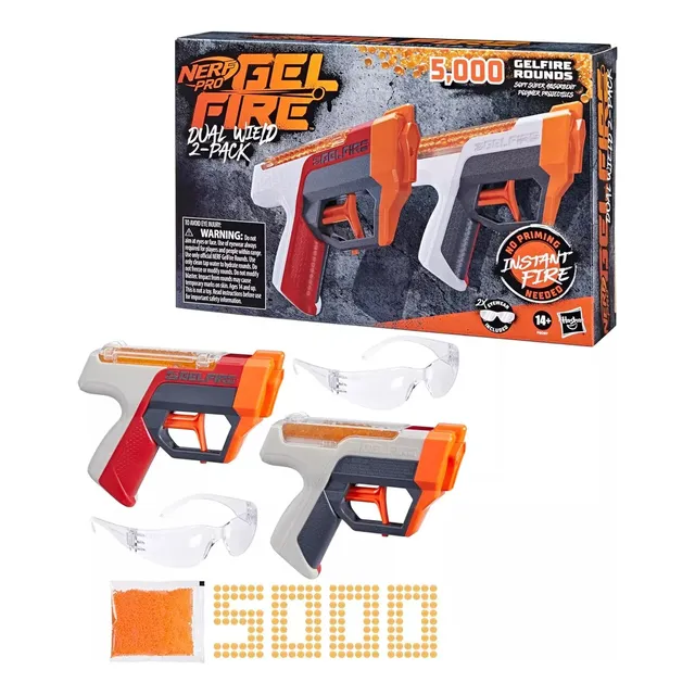 Nerf Pro Gel Fire Pistolas De Hidro Gel ( 2 Pack ) 5000 Ball