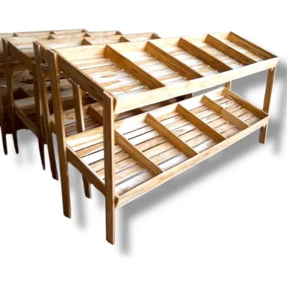 Verdurero Organizador De Frutas De Madera Medidas Varias