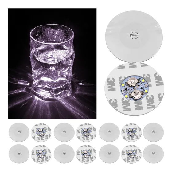 15 Pegatinas Para Botellas Posavasos Luces Taza Tapete Led