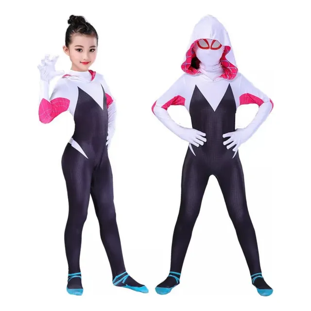 Disfraz De Spider-man Gwen Stacy Spider-man Niña Y  Adulto
