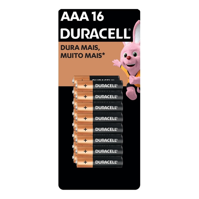 Pilha Alcalina Aaa Palito Duracell Com 16 Unidades Pilha Alcalina Aaa Palito Duracell Com 16 Unidades