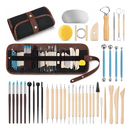 Kit 40 Ferramentas Estecas Para Cerâmica, Argila E Biscuit