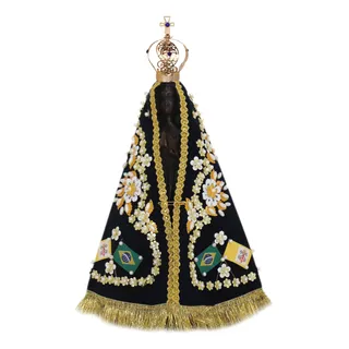 Imagem Nossa Senhora Aparecida 25cm - Resina/ Manto/ Coroa Imagem Nossa Senhora Aparecida 25cm - Resina/ Manto/ Coroa