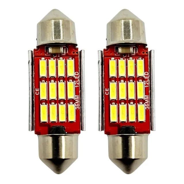 Par Lâmpada Led Carro Torpedo Canbus Canceller Teto