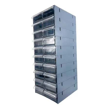 Gaveteiro Organizador Com 20 Gavetas Magus Cg1020 Cores Cor Cinza-escuro