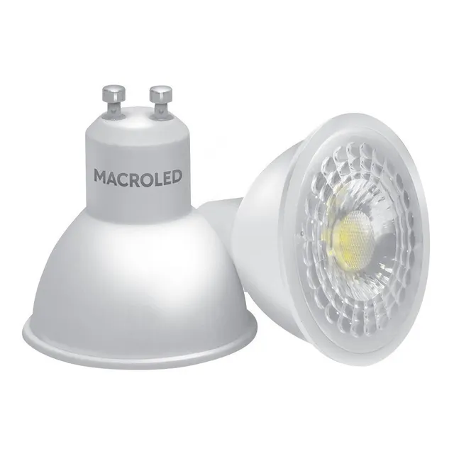 Pack X10 Lampara Dicroica Foco Led 7w Gu10 Macroled Neutra