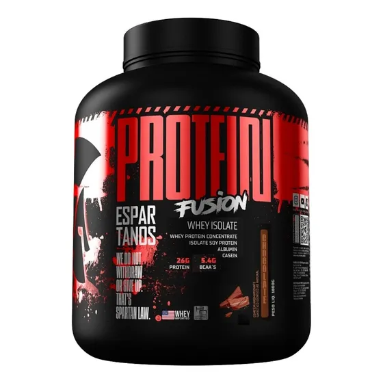 Protein Fusion Whey Isolate 1,8kg - Espartanos Nutrition Sabor Chocolate