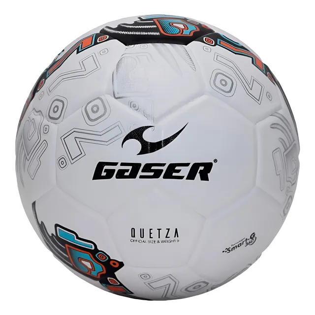 Balón Profesional Futbol Laminado Quetza No. 5 Gaser Color Azul con Naranja