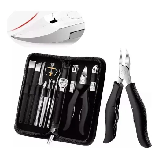 Kit Alicate Inox De Desencravar E Cortar Unhas Profissional
