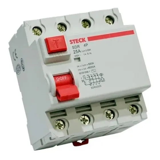 Interruptor Breaker Diferencial 30ma 4 Polos Steck 25 40 