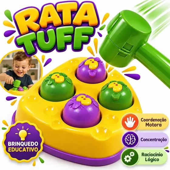 Brinquedo Educativo Criança Bate Pino Martelo Didatico Bebe