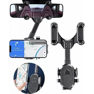Soporte Porta Celular 360 Espejo Retrovisor Carro Auto,2pzs Soporte Porta Celular 360 Espejo Retrovisor Carro Auto,2pzs