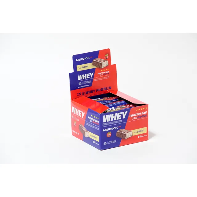 Mervick Whey Protein Bar X12 Unidades 46 Grs Barra Proteica