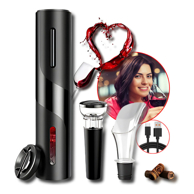 Abridor De Vinho Automático Saca Rolhas Recarregável Usb Abridor De Vinho Automático Saca Rolhas Recarregável Usb
