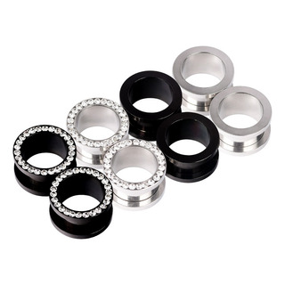 8 Piezas Expansor De Túnel De Acero Inoxidable Con Zirconia 8 Piezas Expansor De Túnel De Acero Inoxidable Con Zirconia