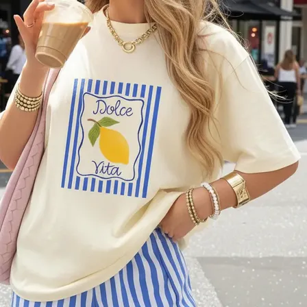 Camiseta Feminina Max T-shirt Estilosa Moda Verão Italiano