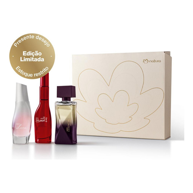 Presente Perfumes Natura Especial Trio Miniaturas Feminino 25ml Luna Humor Essencial Presente Perfumes Natura Especial Trio Miniaturas Feminino 25ml Luna Humor Essencial