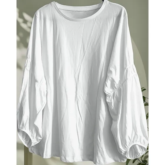 Blusa Dama,algodón Nueva,t.l.blanca.