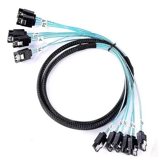 Sata-iii Cable-1m 6pcs/set-6gbps Para Unidad Sdd Hdd Cd Dvd