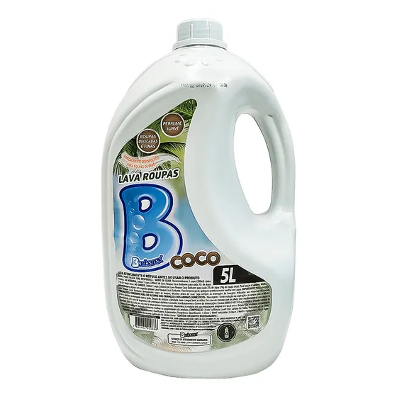 Sabão Líquido Para Roupas Perfumado Coco 5 litros Barbarex