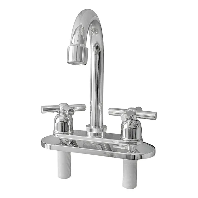 Mezcladora Cromada Para Lavabo 1/4 De Vuelta Balance Acabado Cromado Color Plateado