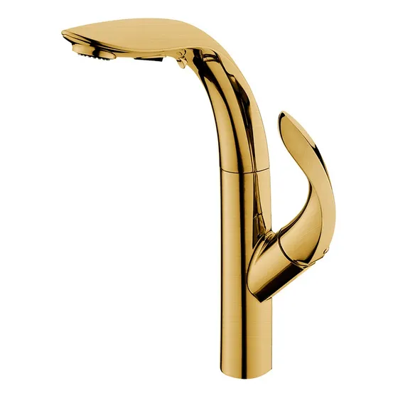 Griferia De Lavamano Foglia Brush Gold Bari