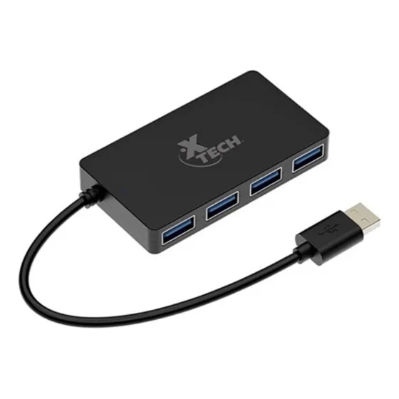 Concentrador Xtech Usb 3.0 Universal De 4 Puertos