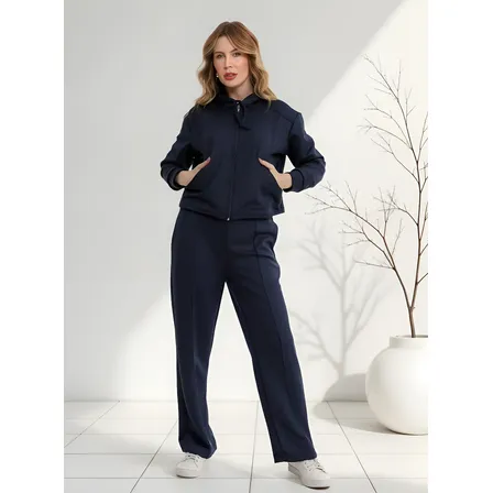 Conjunto Feminino Esportivo Blusa Com Capuz E Calça Con-003