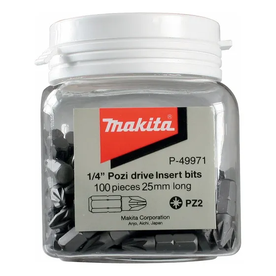 Makita Pozi Drive Pz2 Juego Punta Destornillador Hexagonal
