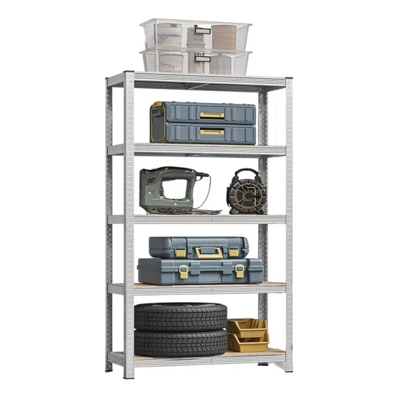 Estante estante yep Repisa armable YEP1028 plateado cromado - 90cm x 180cm x 40cm y 0.7cm de espesor - soporta hasta 60kg