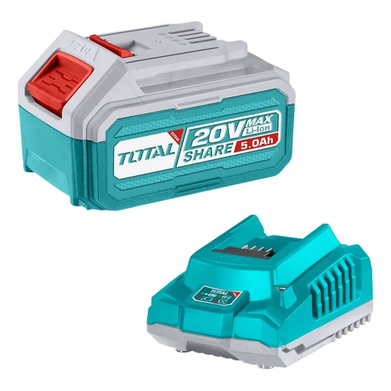 Batería Litio Ion 5.0ah + Cargador Rápido - Línea 20v Total