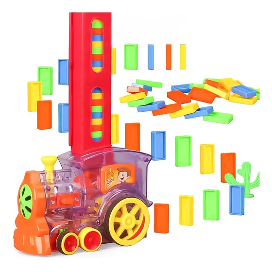 Juguete Tren Domino Electronico Automatico 60 Fichas Niños