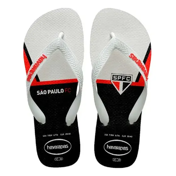 Chinelo Havaianas São Paulo Times Futebol Original Tricolor