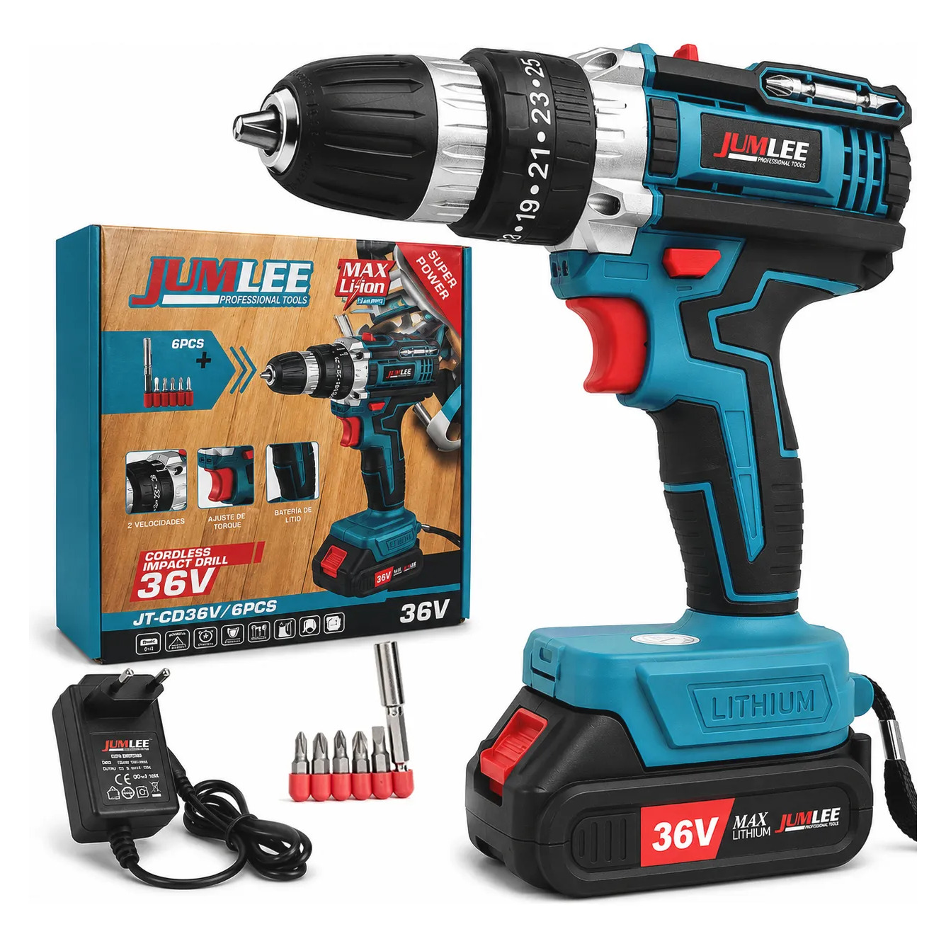 Parafusadeira E Furadeira À Bateria 36v Sem Fio Bivolt Azul-celeste 50hz/60hz 127/220v Azul-celeste 127/220v 50hz/60hz Parafusadeira E Furadeira À Bateria 36v Sem Fio Bivolt Azul-celeste 50hz/60hz 127/220v Azul-celeste 127/220v 50hz/60hz