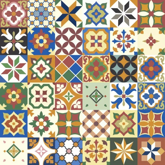 Ladrilho Hidraulico - 25 Pçs 20x20 Cm - Rend. 01 M²