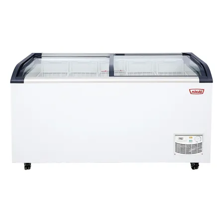 Congelador Tipo Isla Tapa Vidrio Curvo 562 Litros Maigas Color Blanco