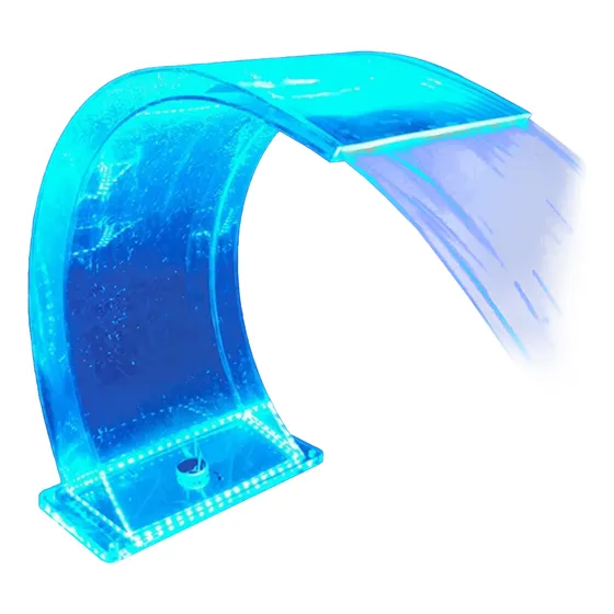 Cascada Transparente Para Piscina Con Luces Led - Prity