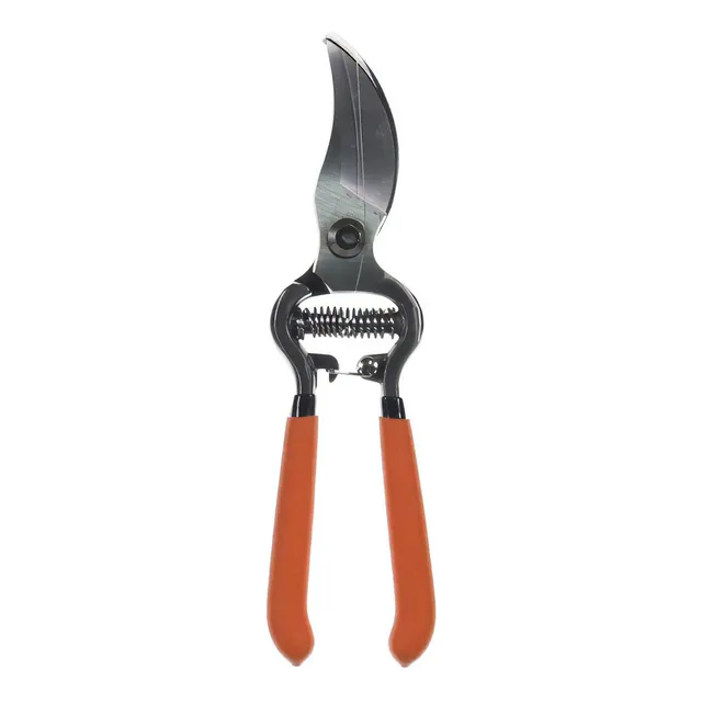 Tijera Podar Cuchilla Curva Paso Acero Forjada Inoxidable 8' Color Naranja