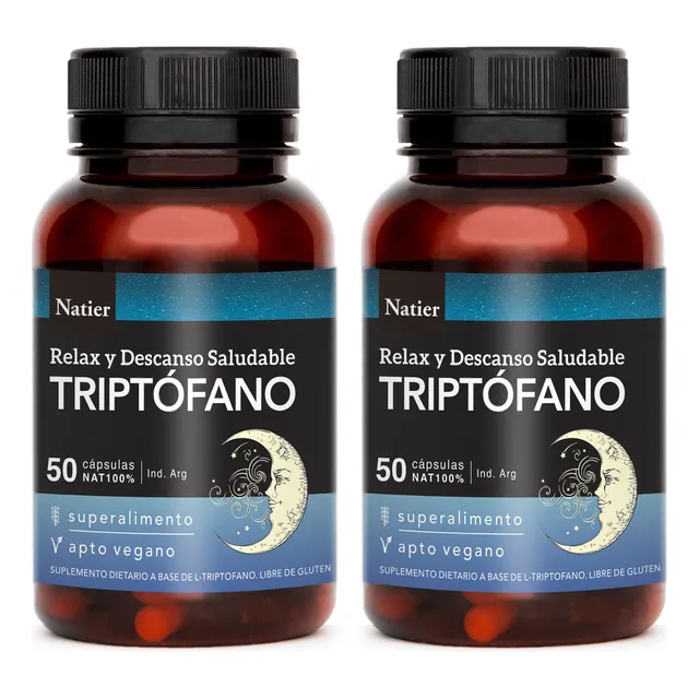 Tritofáno Serotonina Relax 50 Cápsulas Natier Pack X 2