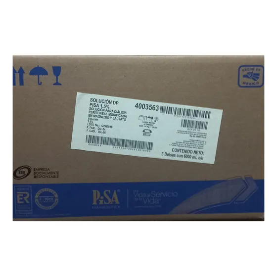 Solución Pisa 1.5% Para Diálisis Peritoneal 6000 Ml