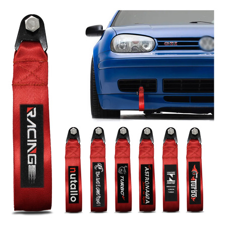 Tow Strap Hook Cinta Para Reboque Fita Esportiva Tuning Cor Vermelho Com Bordado Racing Tow Strap Hook Cinta Para Reboque Fita Esportiva Tuning Cor Vermelho Com Bordado Racing
