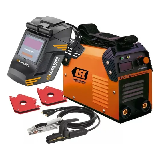 Soldadora inverter Lüsqtoff Megairon-140 color naranja/negro 220V