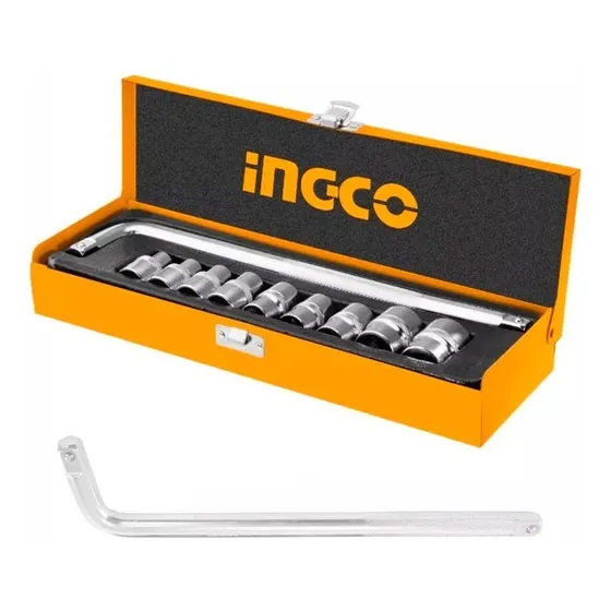 Set De Dados Encastre 1/2'' 10 Pzs Socket Set Ingco