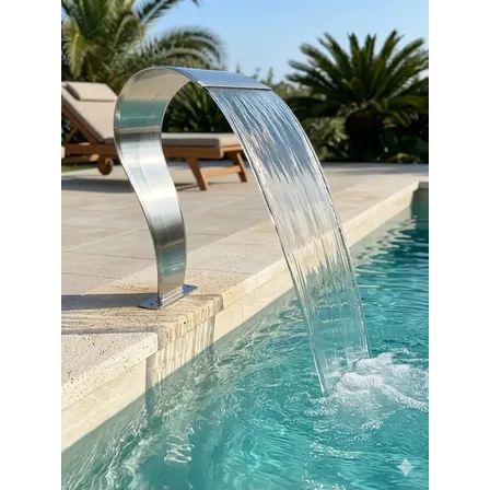 Cascata De Piscina Inox Naja Moderna Universal - 60 Cm