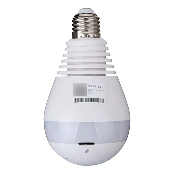 Câmera Ip Segurança Lampada 360 Graus Panorâmica Espia Wifi