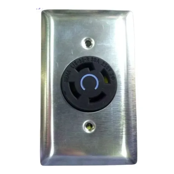 Receptáculo Legrand L1530-r 30a 3ph 250v 3p 4w Grdg C/ Placa