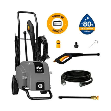 Lavadora De Alta Pressão Profissional Wap 4100 W2 420l/h Motor De Indução 1650psi 1500w 127V