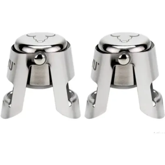 Set Sellador Tapon Espumante Champaña Wayu Premium Tragos Color Gris